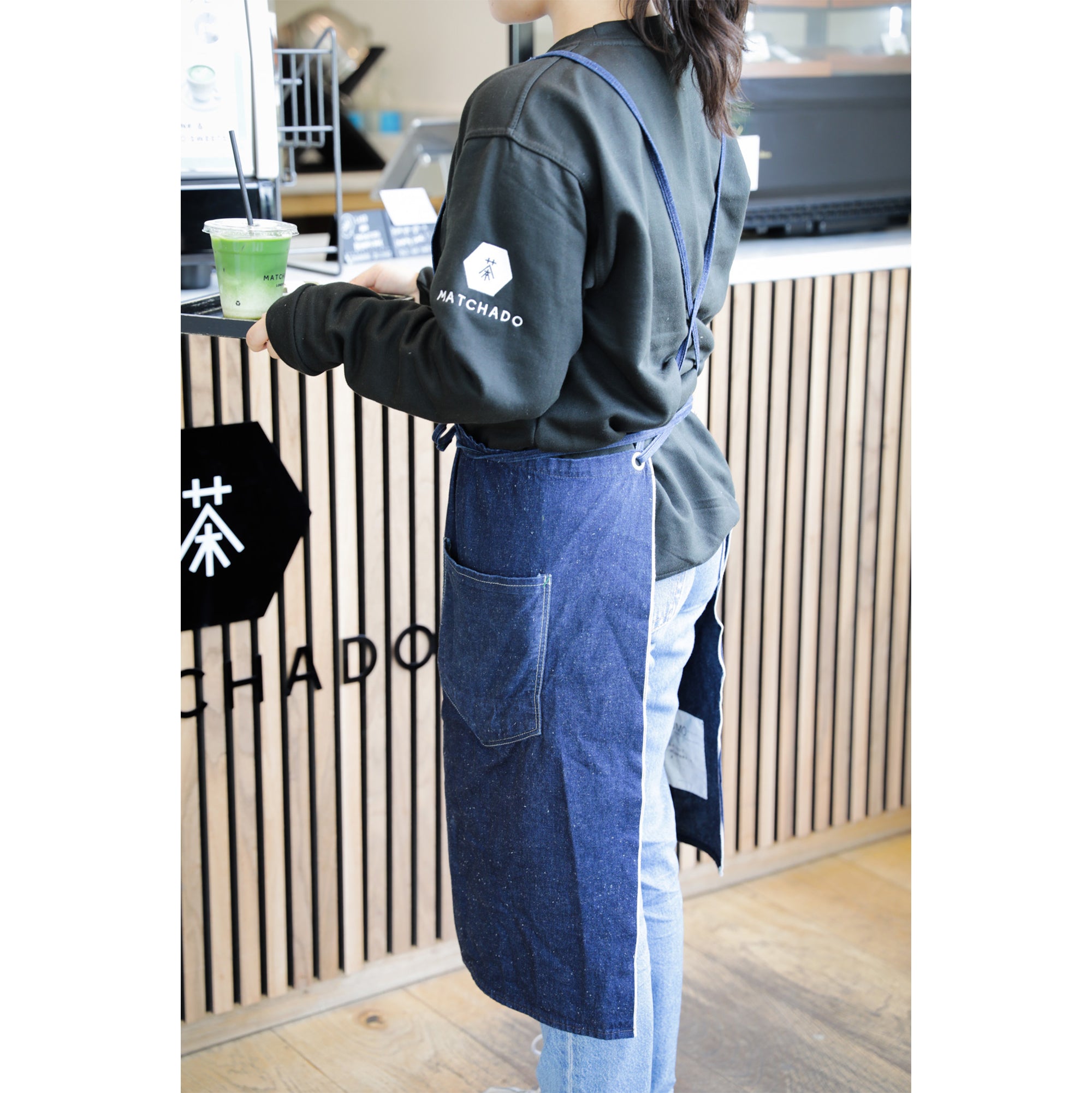 MATCHADO Japanese Denim Apron - Handmade in Okayama - Durable & Timeless Fade