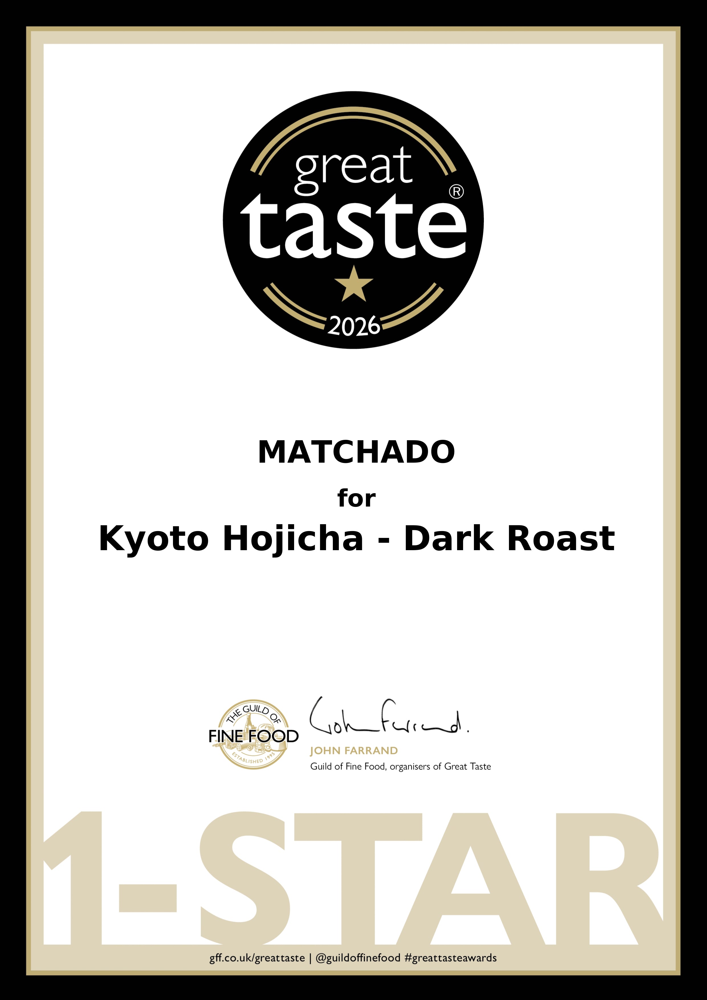 MATCHADO Kyoto Hojicha (Dark Roast) - Great Taste Award Winner 2026 - Single Origin - Rich Caramel Aroma & Savoury Umami
