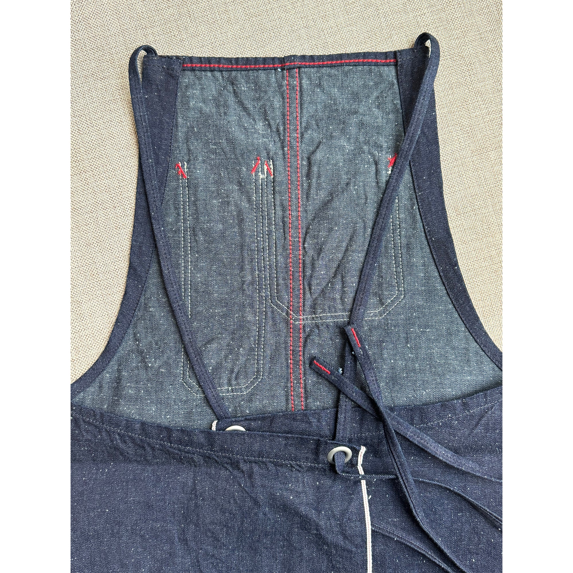 MATCHADO Japanese Denim Apron - Handmade in Okayama - Durable & Timeless Fade. The back