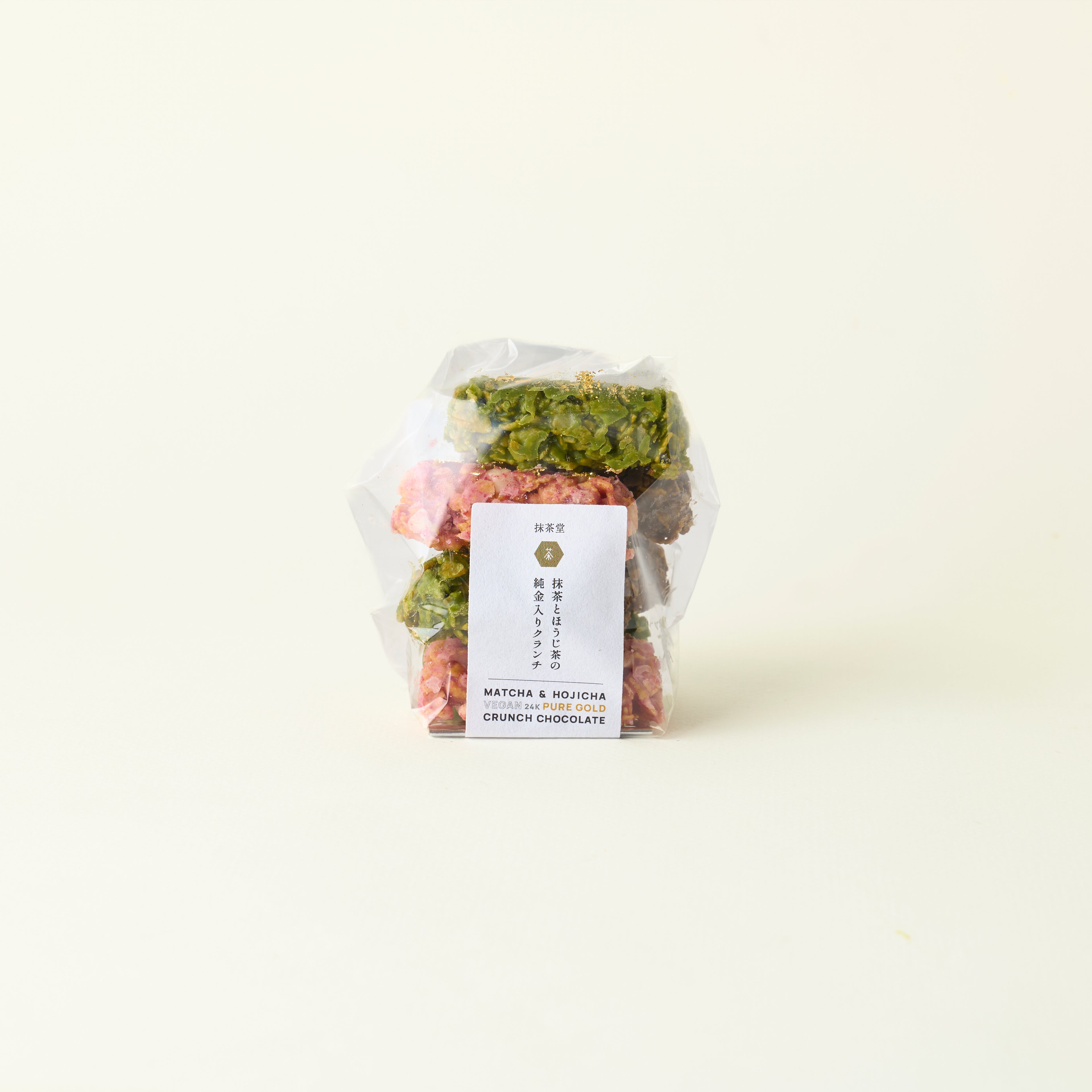 MATCHADO Vegan 24K Pure Gold Crunch Chocolate | Matcha, Hojicha & Raspberry