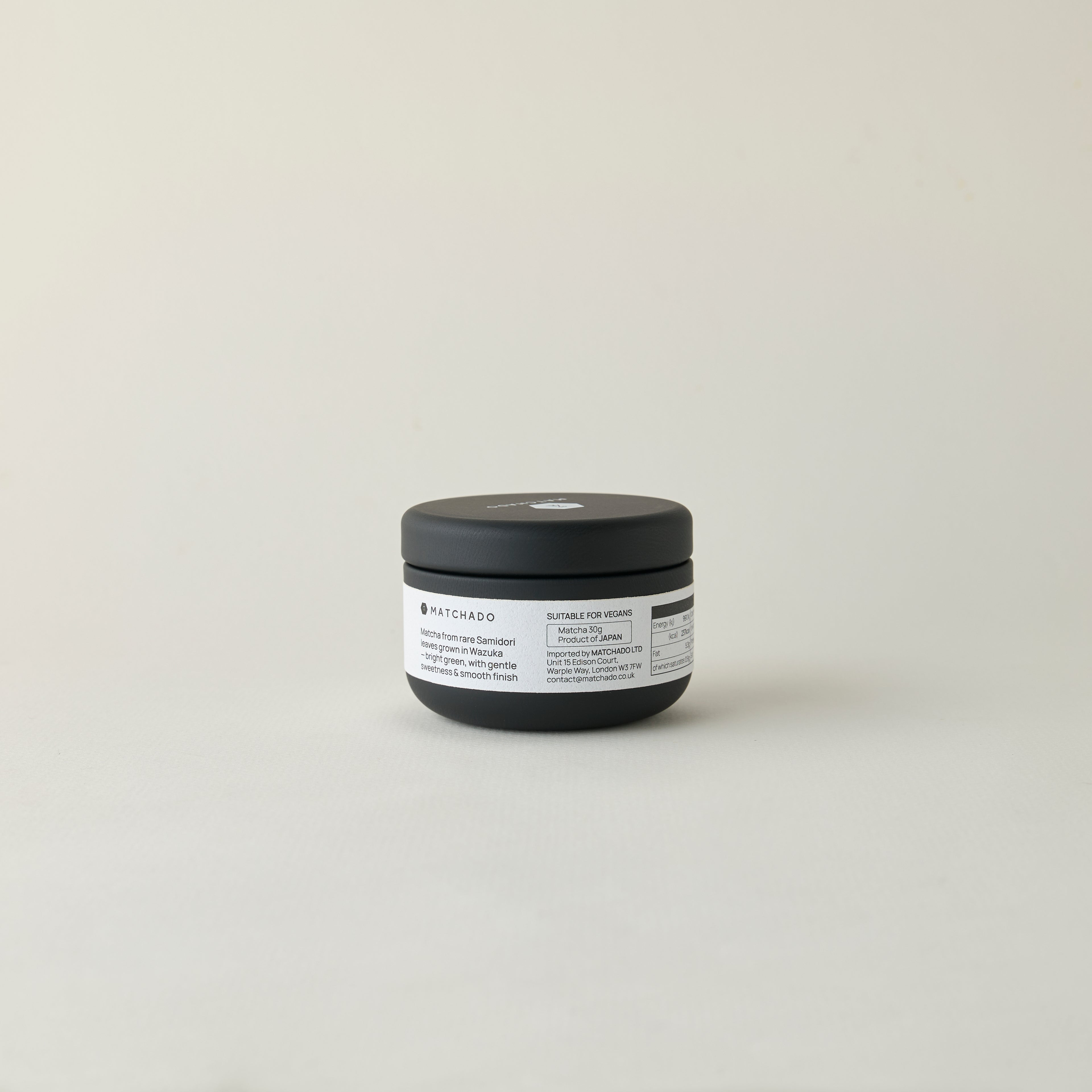 MATCHADO Kyoto Samidori Unsweetened Matcha (NEW) - Single Origin - Refined Aftertaste & Balanced Aroma. Black bottle