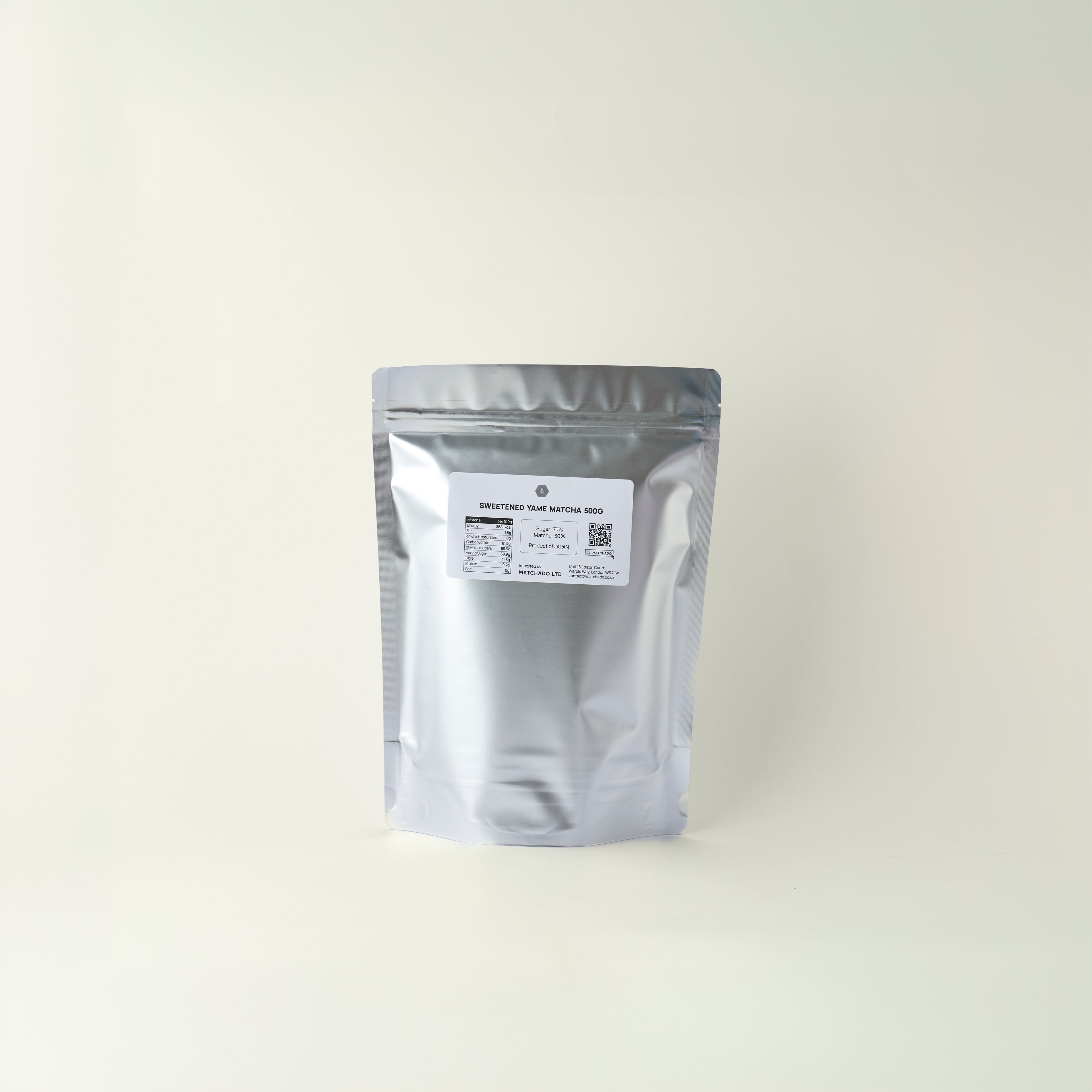 MATCHADO Sweetened Matcha For Latte (Wholesale). 500g package