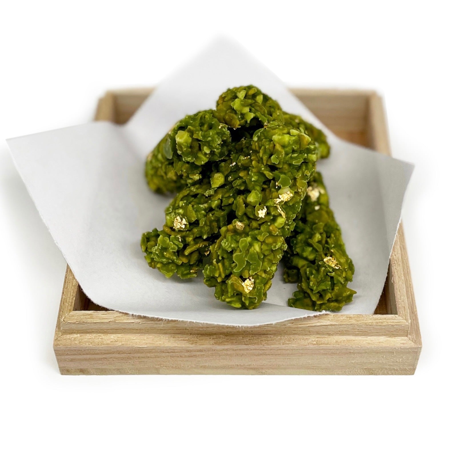 24k Pure Gold Vegan Crunch Chocolates - Matcha & Hojicha Flavours