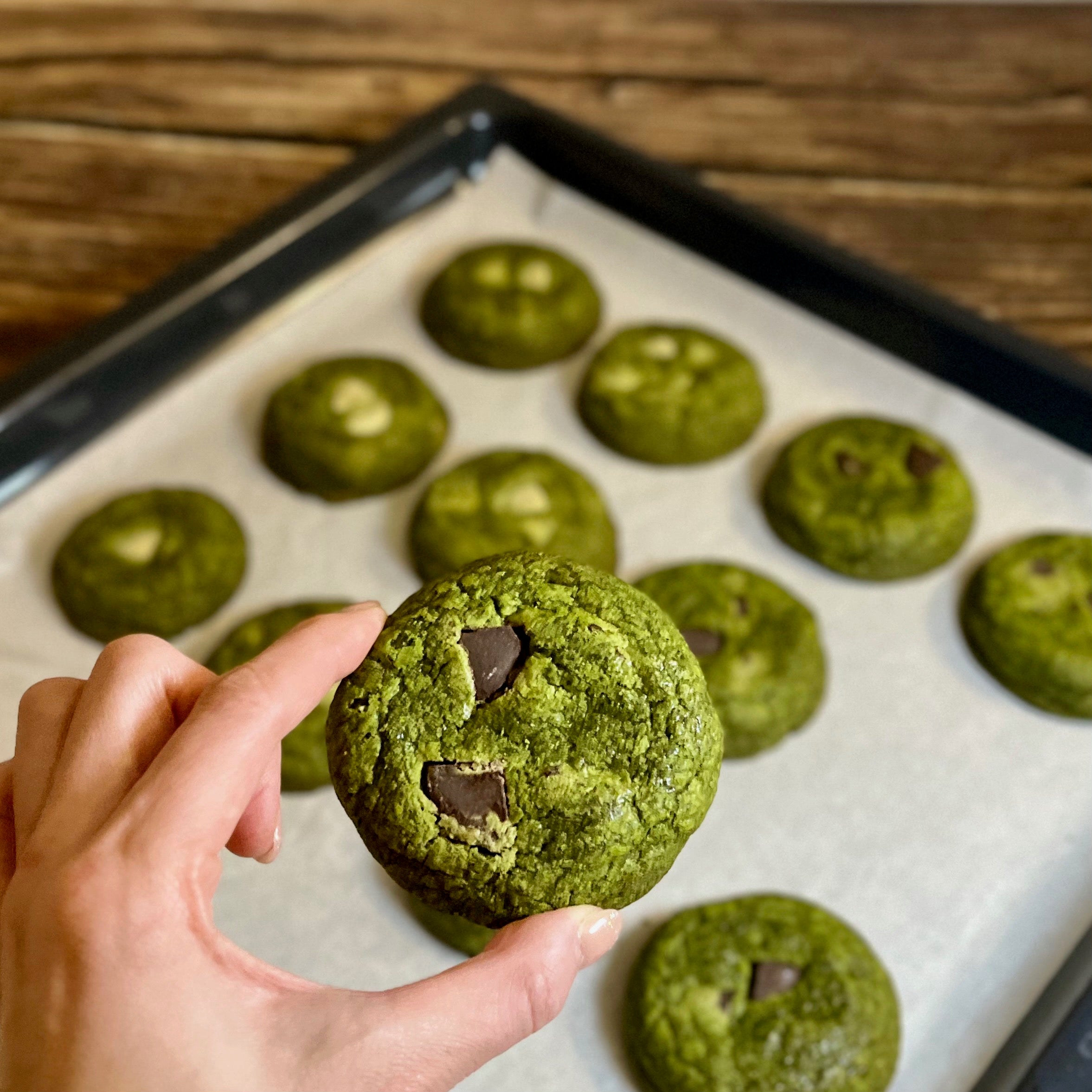 Vegan Matcha x Dark Chocolate Cookie