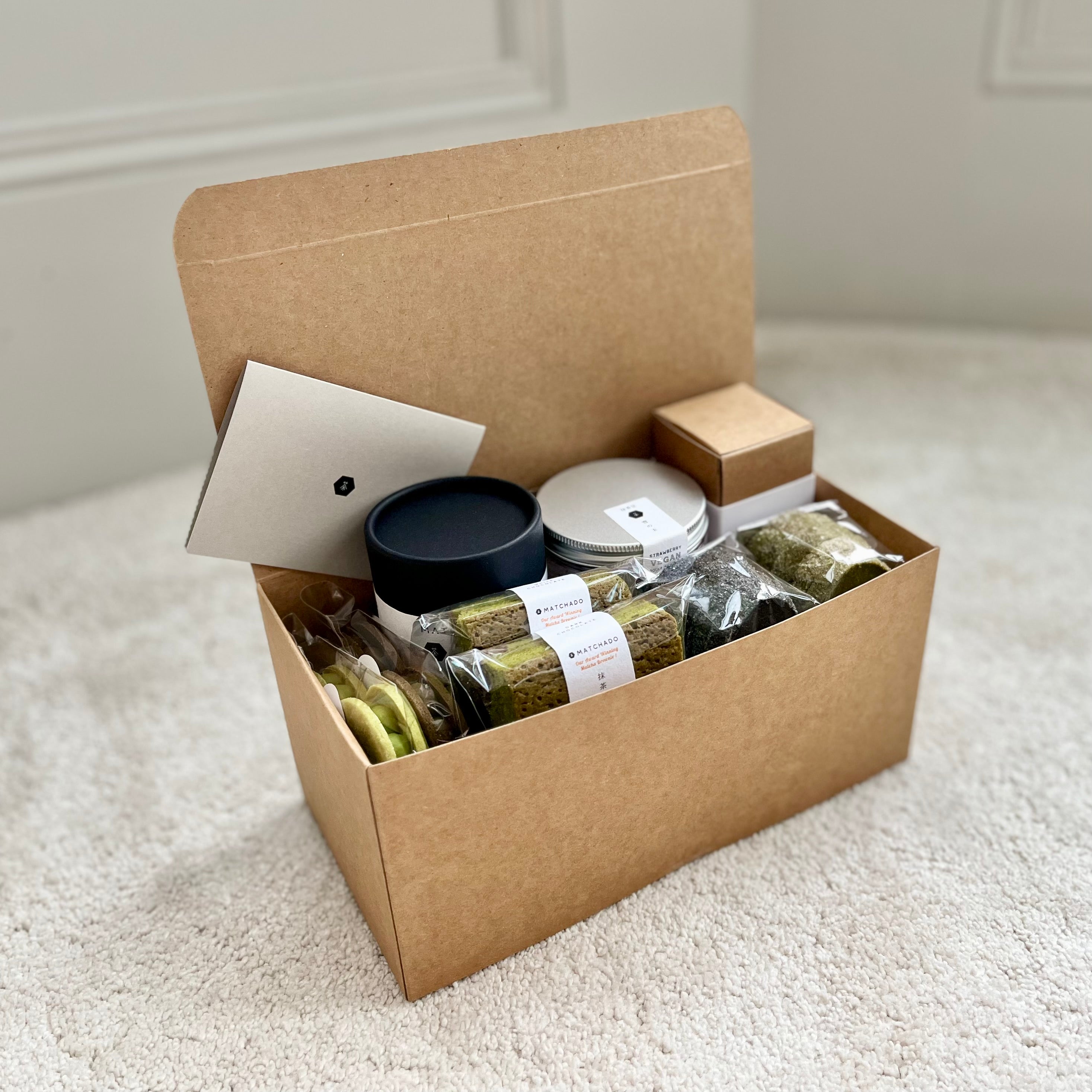 MATCHADO Gift Box (Medium/Large) -Box Only - Customisable Tea & Sweets Set