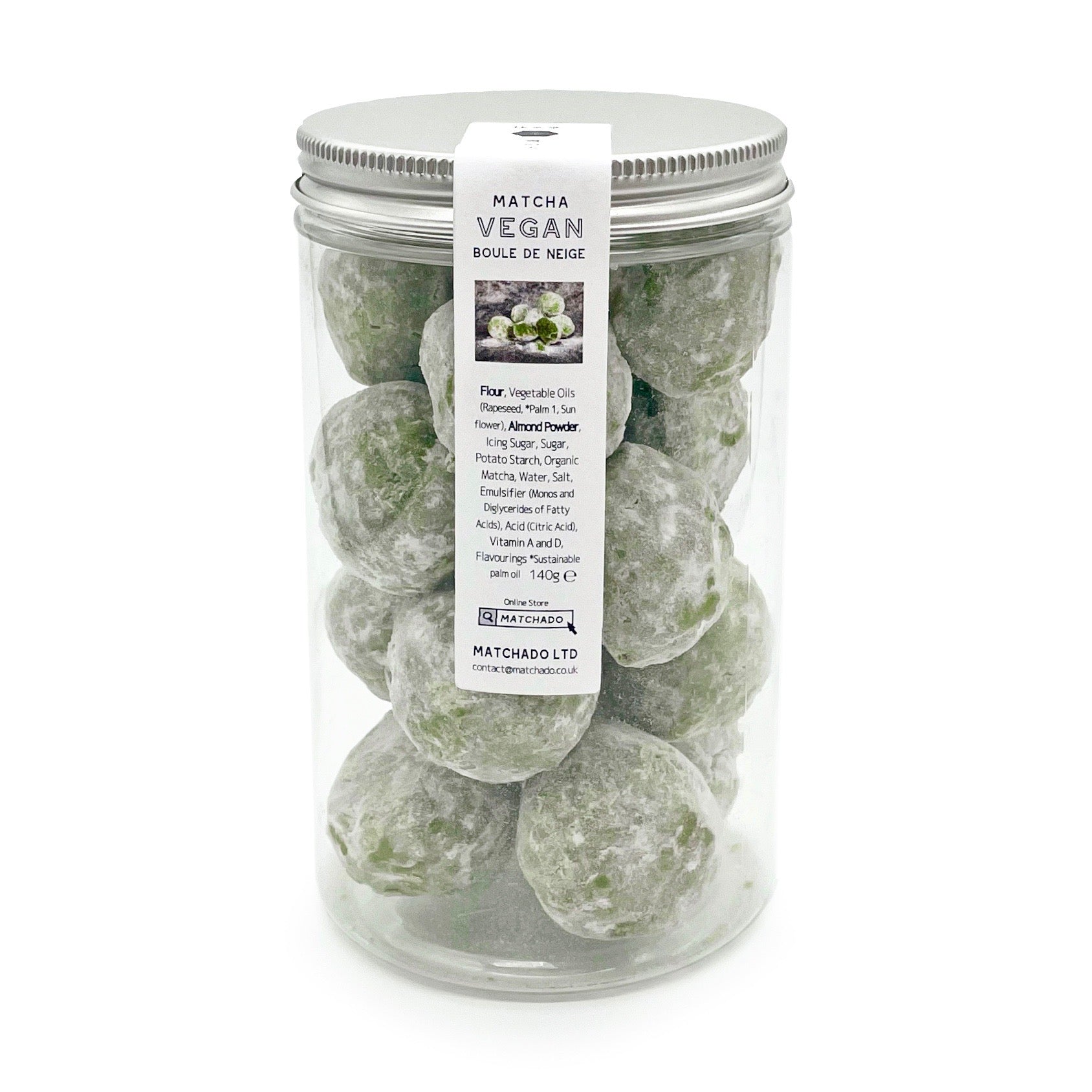 Vegan Boule De Neige Biscuits - Matcha