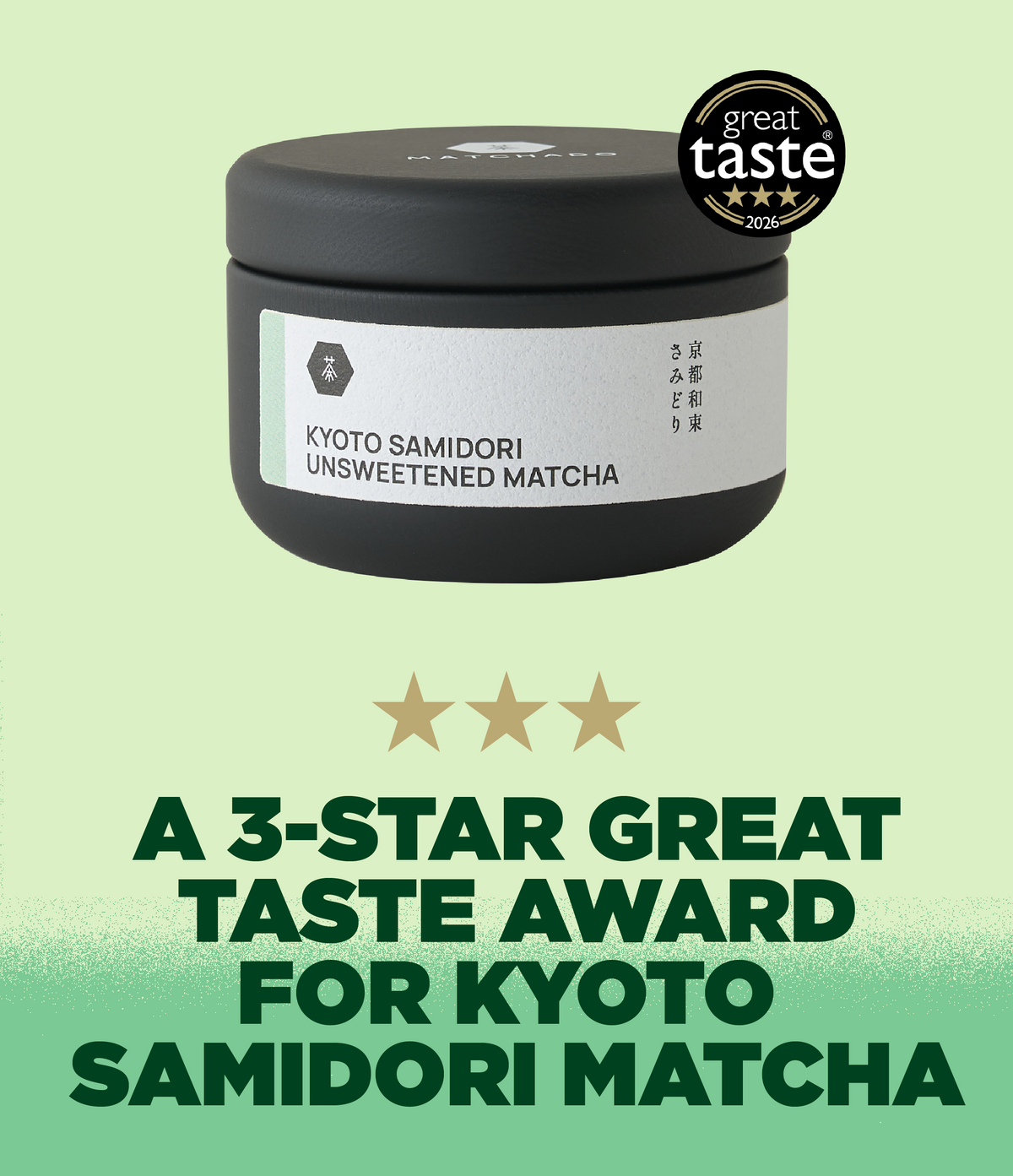 The finest Kyoto matcha, now officially award-winning