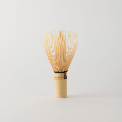 MATCHADO Shin-Kazuho Takayama Bamboo Whisk - Hand Made in JAPAN. Bamboo whisk on a light gray background