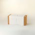 MATCHADO Vegan Sweets Box - Plant-Based Matcha & Hojicha Treats . White box with brown cardboard flaps on a light beige background