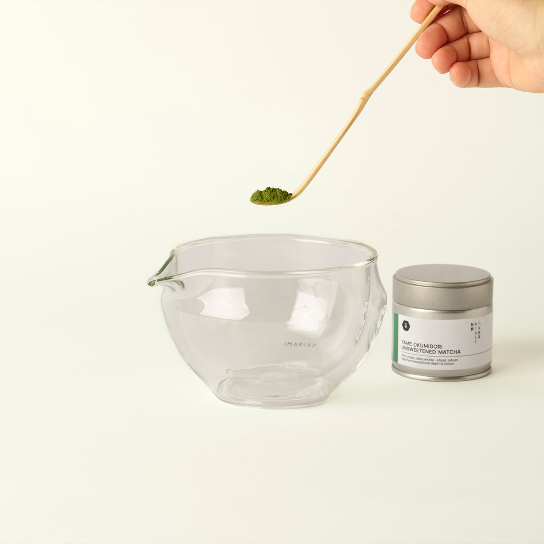 MATCHADO Glass Katakuchi Matcha Bowl - Easy Whisking &amp; Precise Pouring - Heat-Resistant Glass &amp; Crystal Clear