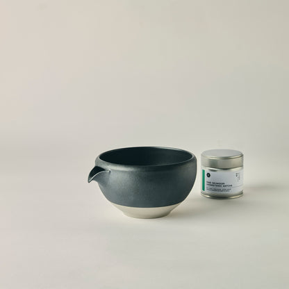 MATCHADO Katakuchi Matcha Bowl (Black) - Easy Whisking &amp; Precise Pouring - Authentic Stoneware