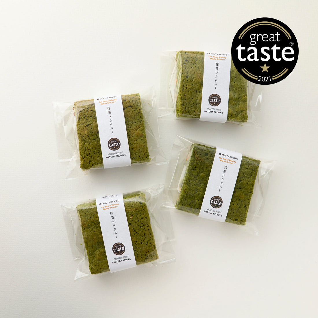 MATCHADO Gluten-Free Matcha Brownie Family Pack (4pcs) - Online Exclusive 20% Off - White or Dark Chocolate