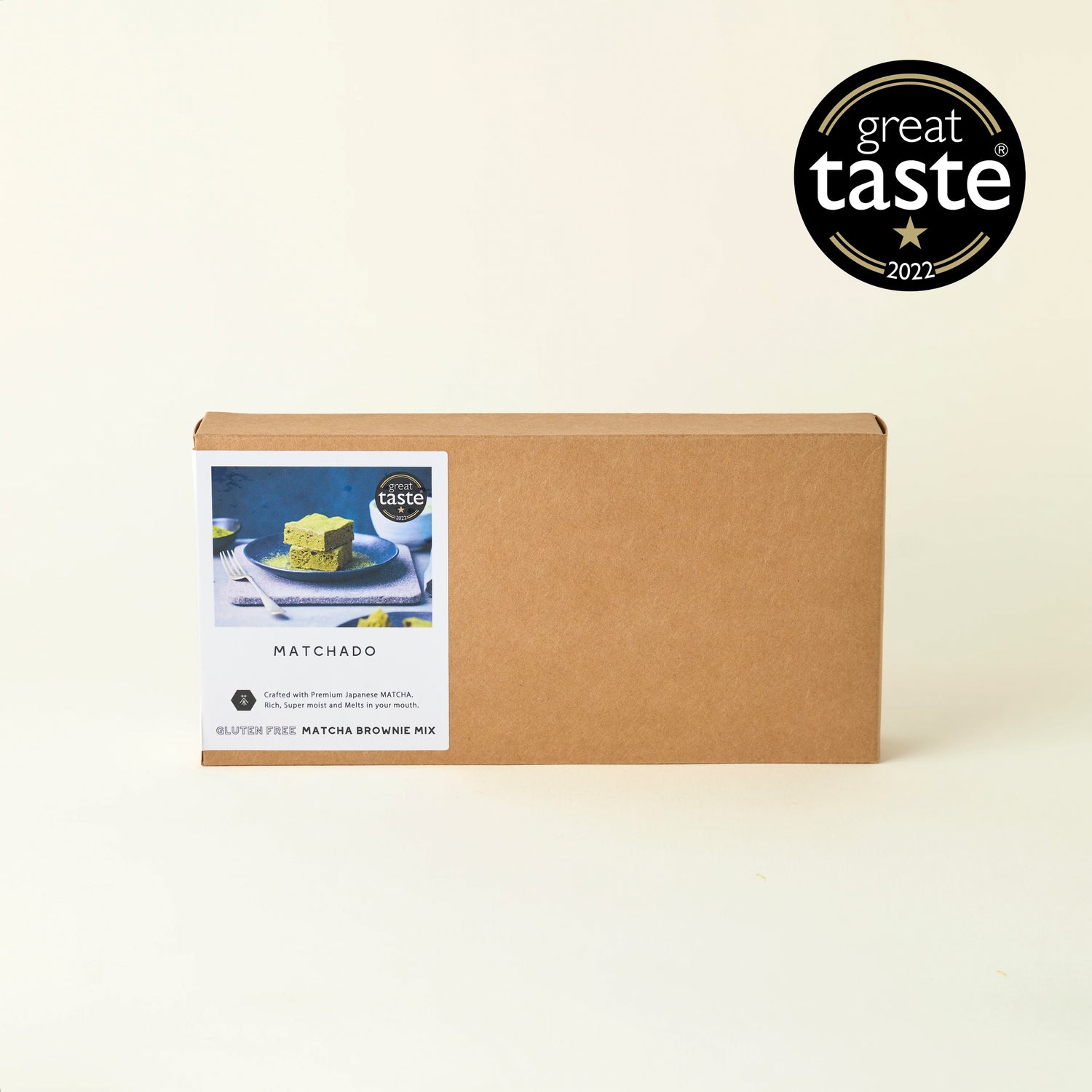 MATCHADO Gluten-Free Matcha Brownie Mix - Great Taste Award 2022 - Bake-at-Home Kit