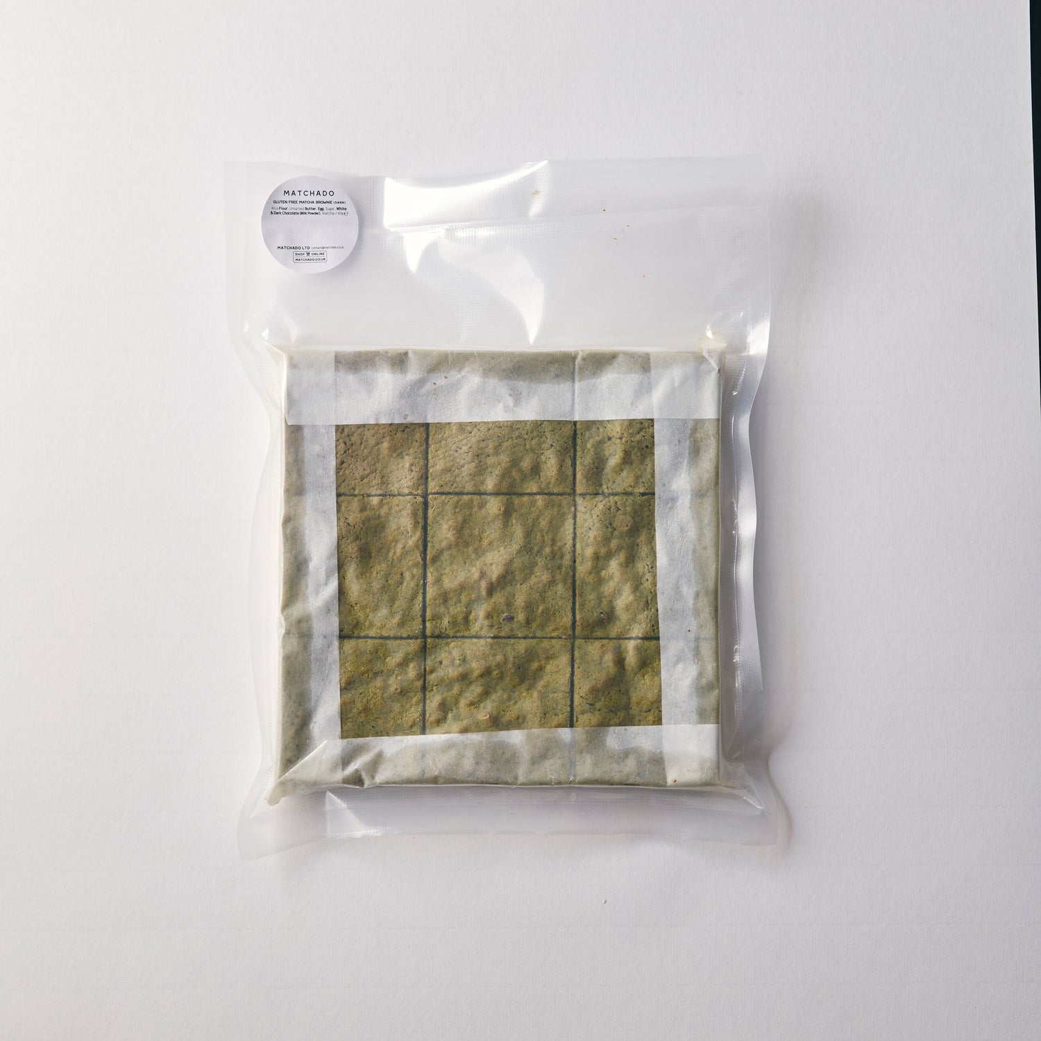 MATCHADO Gluten-Free Matcha Brownie - White Chocolate (Wholesale) | 9 pcs per Pack - Great Taste Award Winner 2021