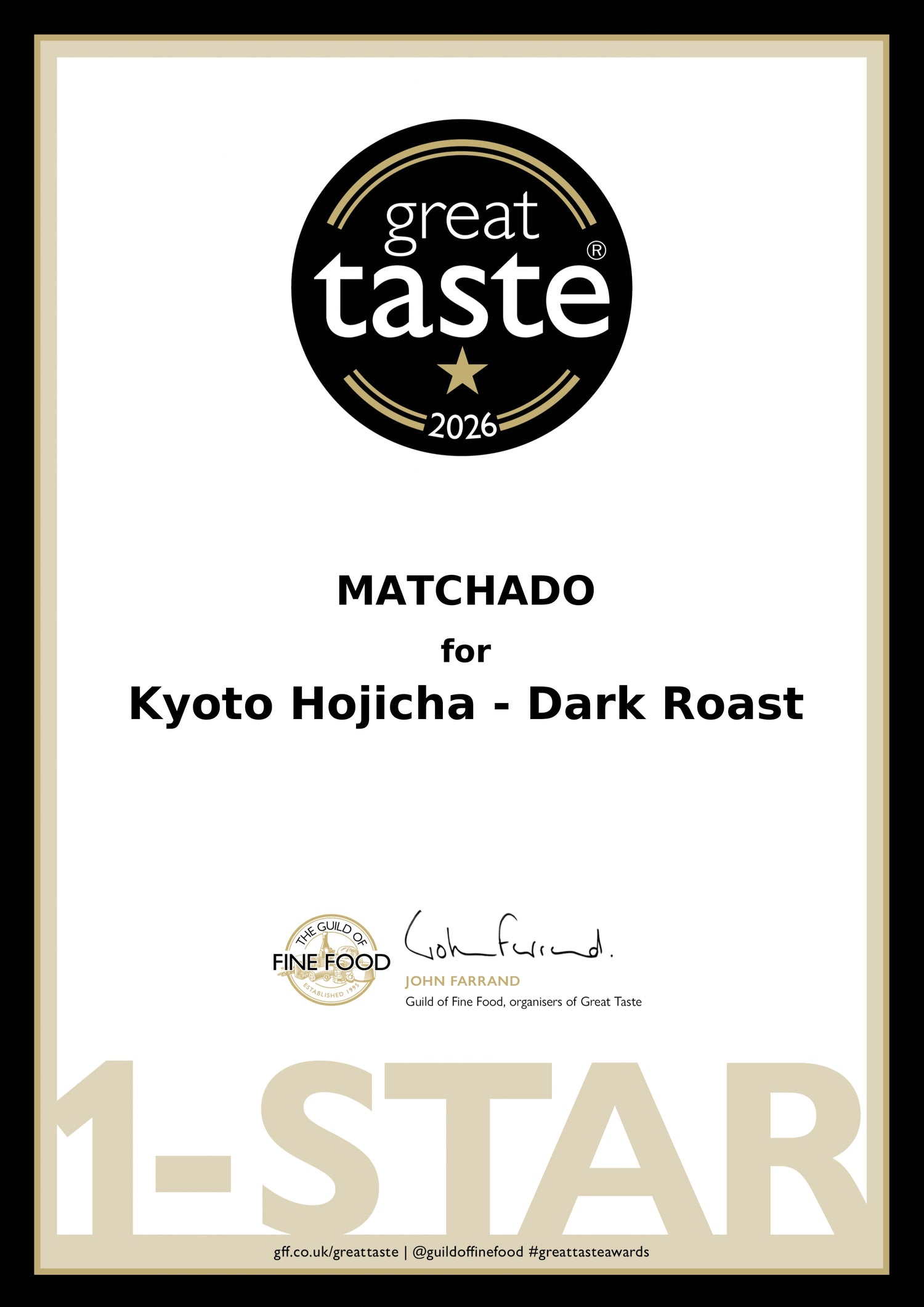 MATCHADO Kyoto Hojicha (Dark Roast) - Great Taste Award Winner 2026 - Single Origin - Rich Caramel Aroma &amp; Savoury Umami
