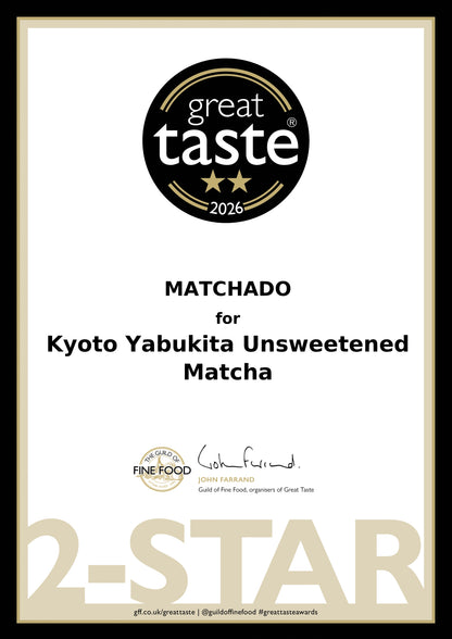 MATCHADO Kyoto Yabukita Unsweetened Matcha - Great Taste Award Winner 2026 - Single Origin - Balanced Umami &amp; Refreshing Aroma