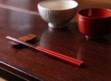 Load image into Gallery viewer, Handmade Lacquerware Chopsticks | Vermilion or Black | 漆塗りのお箸 赤/黒