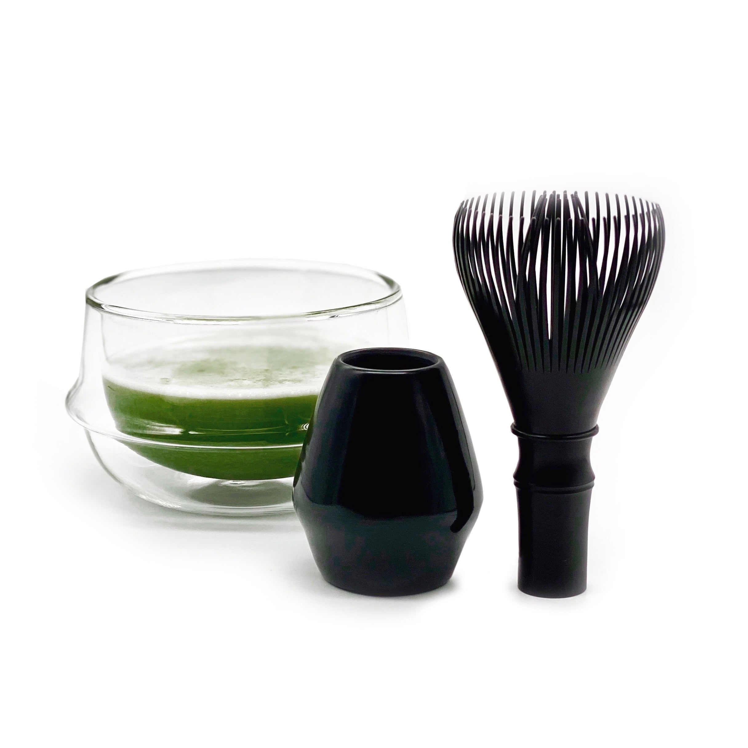 MATCHADO Black Resin Whisk with Holder