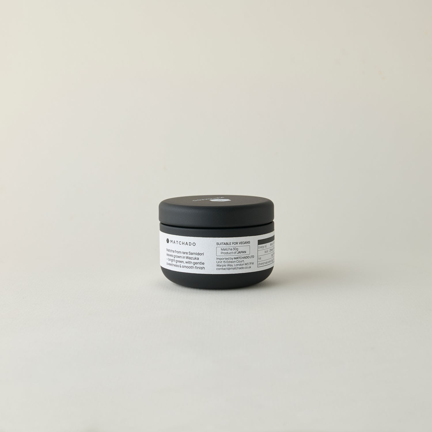 MATCHADO Kyoto Samidori Unsweetened Matcha (NEW) - Single Origin - Refined Aftertaste &amp; Balanced Aroma. Black bottle 