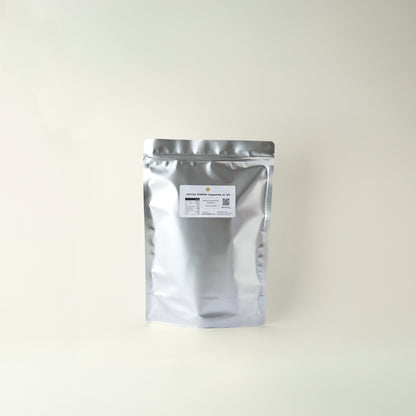 MATCHADO Matcha - Kagoshima J1 Single Origin (Wholesale). Silver foil packaging with a label on a white background. Small package. 