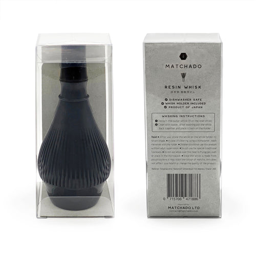 Matchado Black Resin Whisk (with whisk holder) | 黒茶筅